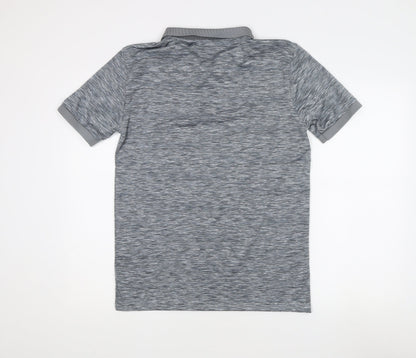 McKenzie Men's Grey Polo Shirt, Size L, Short Sleeve