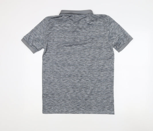 McKenzie Men's Grey Polo Shirt, Size L, Short Sleeve