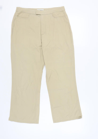 Womens UK Size 14 Esprit Regular Fit  Beige Trousers