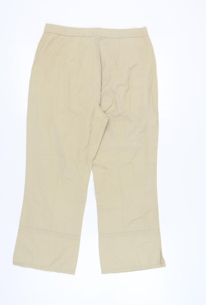 Womens UK Size 14 Esprit Regular Fit  Beige Trousers