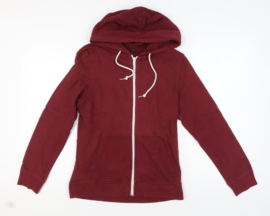 Mens UK Size XS Red Herring Red Full Zip Hoodie