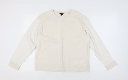Saint + Sofia Women's Ivory Pullover Sweatshirt UK 16