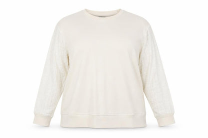 Saint + Sofia Women's Ivory Pullover Sweatshirt UK 16