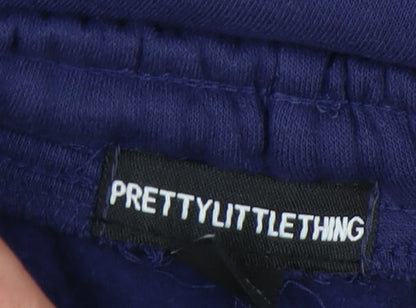 Womens UK Size XS PRETTYLITTLETHING Relaxed Fit Sweatpants Blue Trousers