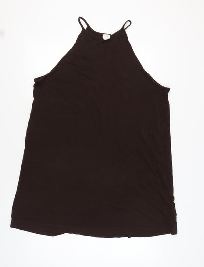 H&M Women's Black Cotton Tank Dress Size 12