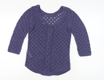 Womens UK Size 8 Monsoon Purple Pullover Jumper