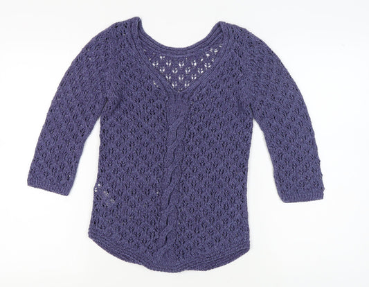 Womens UK Size 8 Monsoon Purple Pullover Jumper