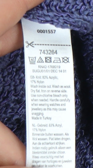 Womens UK Size 8 Monsoon Purple Pullover Jumper