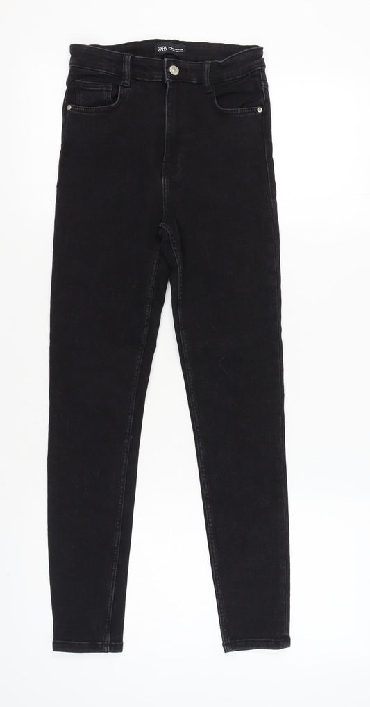 Zara Women's Black Skinny Jeans, Size 10, Slim Fit