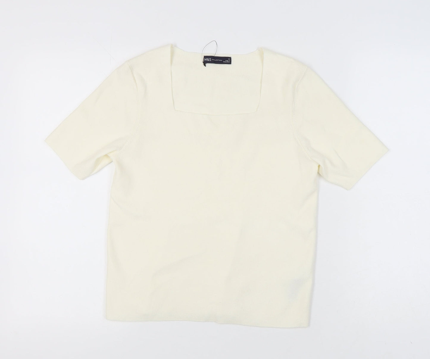 Womens UK Size 14 Marks and Spencer Ivory Pullover Jumper