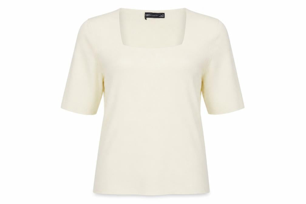 Womens UK Size 14 Marks and Spencer Ivory Pullover Jumper