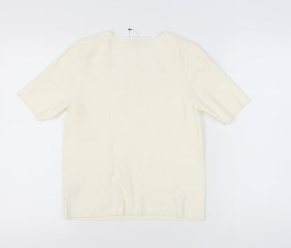 Womens UK Size 14 Marks and Spencer Ivory Pullover Jumper