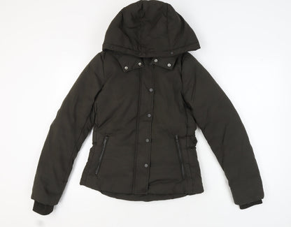Womens UK Size 8 H&M Black Puffer Jacket