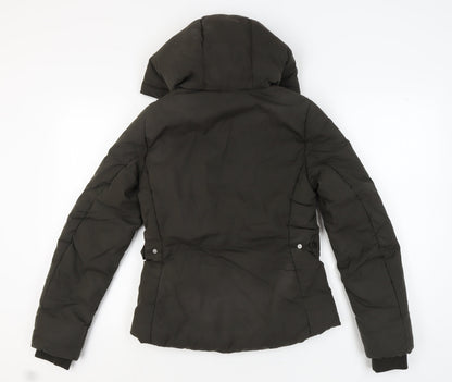 Womens UK Size 8 H&M Black Puffer Jacket