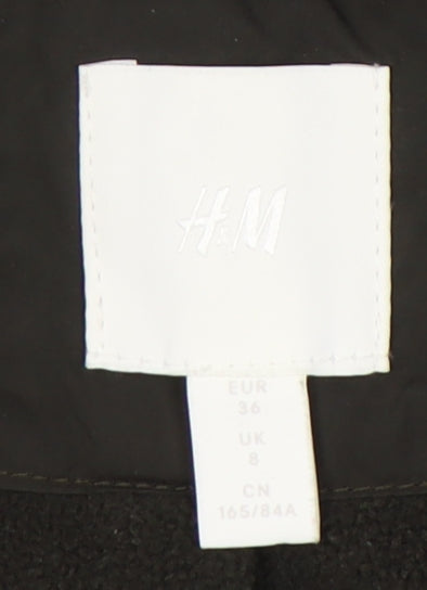 Womens UK Size 8 H&M Black Puffer Jacket