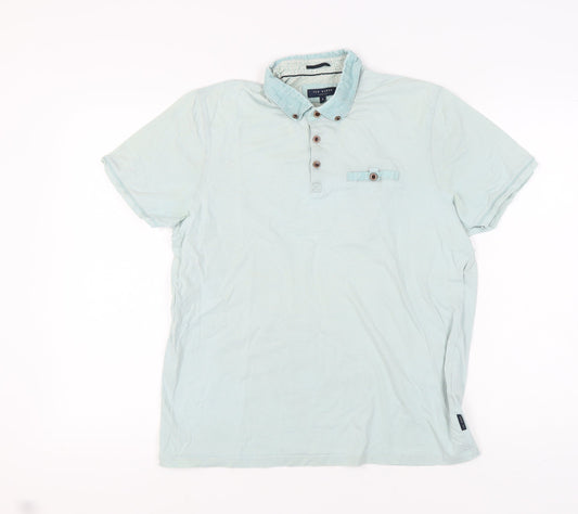 Ted Baker Green Mens Polo L Short Sleeve Casual