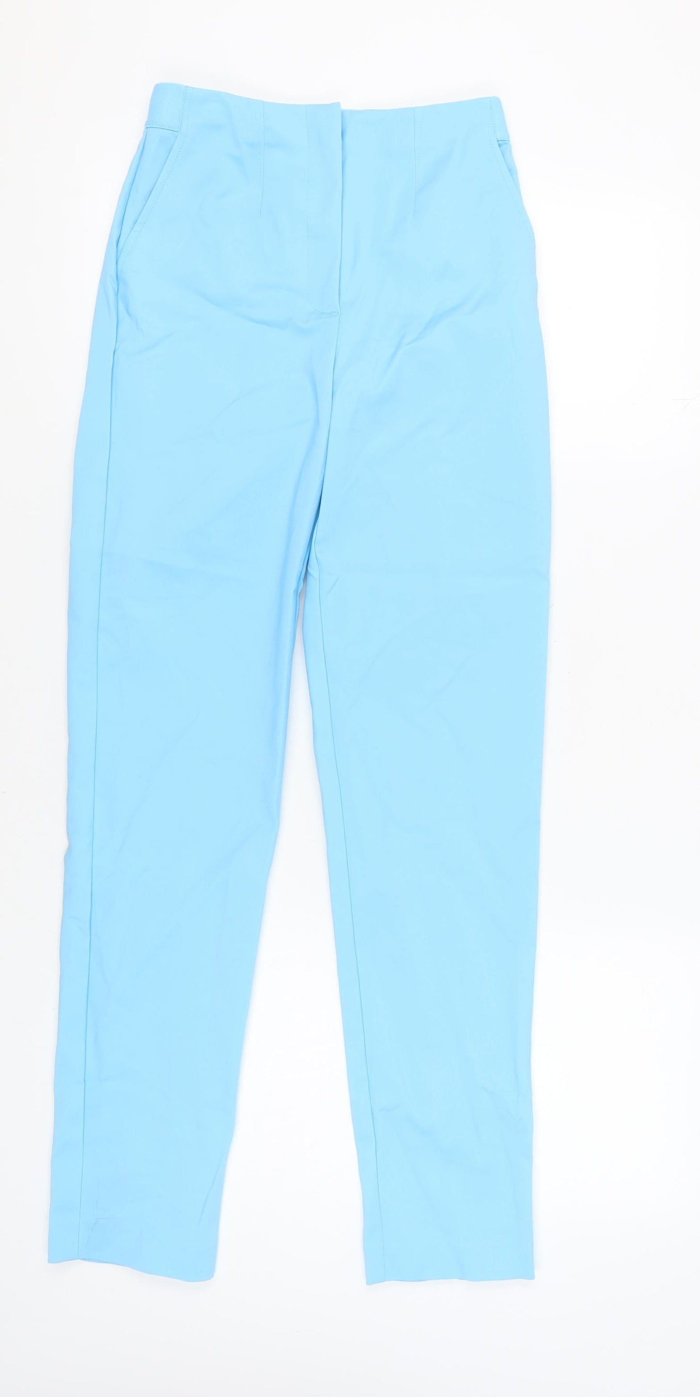 Womens UK Size 8 Marks and Spencer Regular Fit Casual Blue Trousers