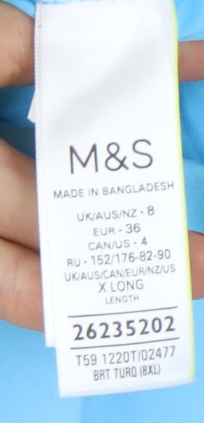 Womens UK Size 8 Marks and Spencer Regular Fit Casual Blue Trousers
