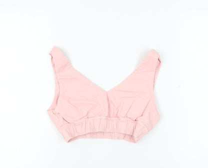 Boohoo Women's Pink V-Neck Tank Top Size 6