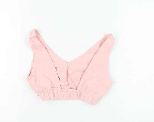 Boohoo Women's Pink V-Neck Tank Top Size 6