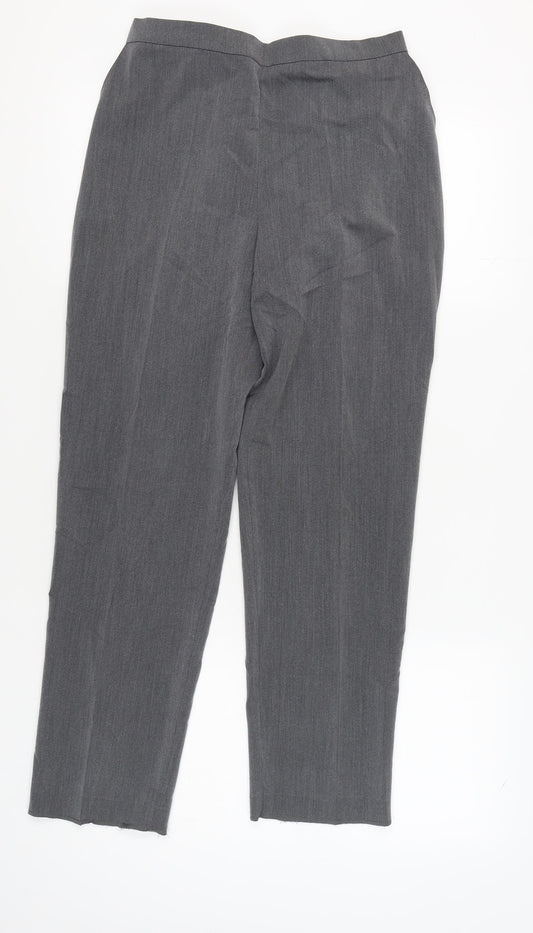 PINNS Women's Grey Straight Leg Trousers Size 14