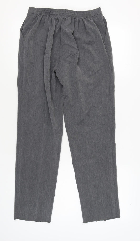 PINNS Women's Grey Straight Leg Trousers Size 14