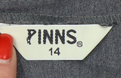 Womens UK Size 14 PINNS Regular Fit Casual Grey Trousers