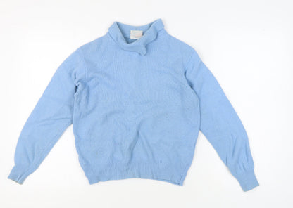 Womens UK Size 12 Poppy Blue Pullover Jumper