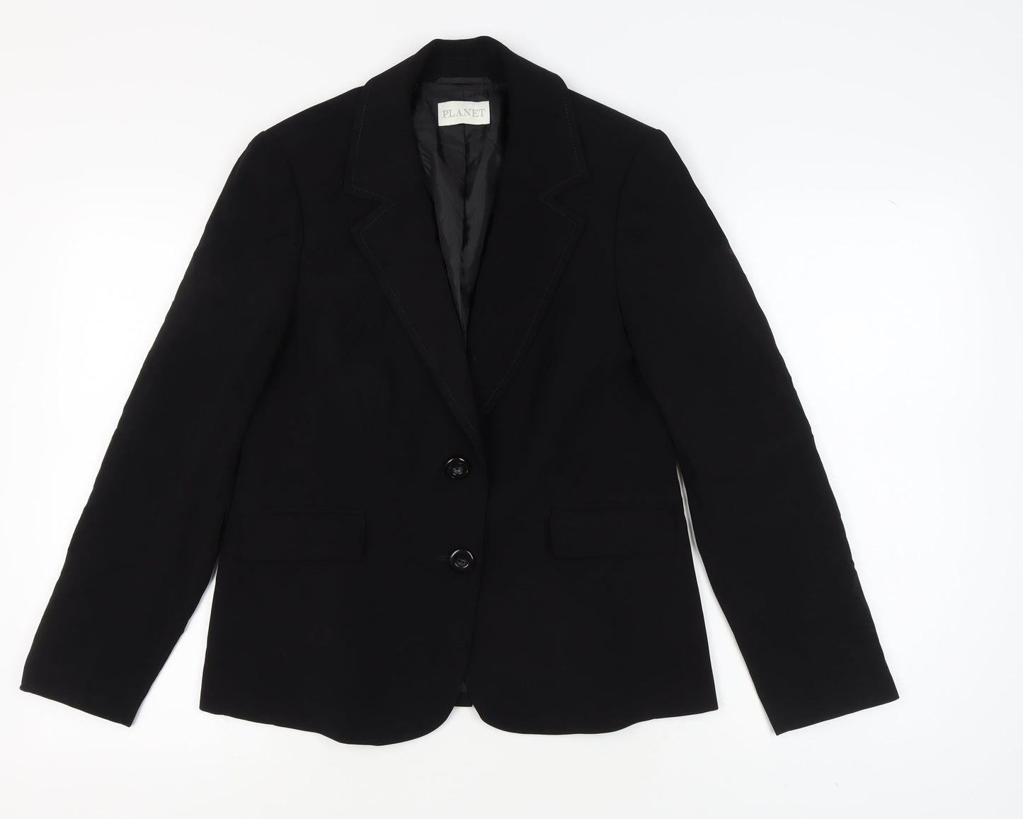 Womens UK Size 12 Planet Regular Black Blazer