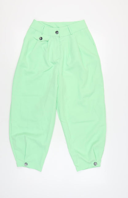 New Favori Women's Green Trousers M, Buttoned Casual Fit