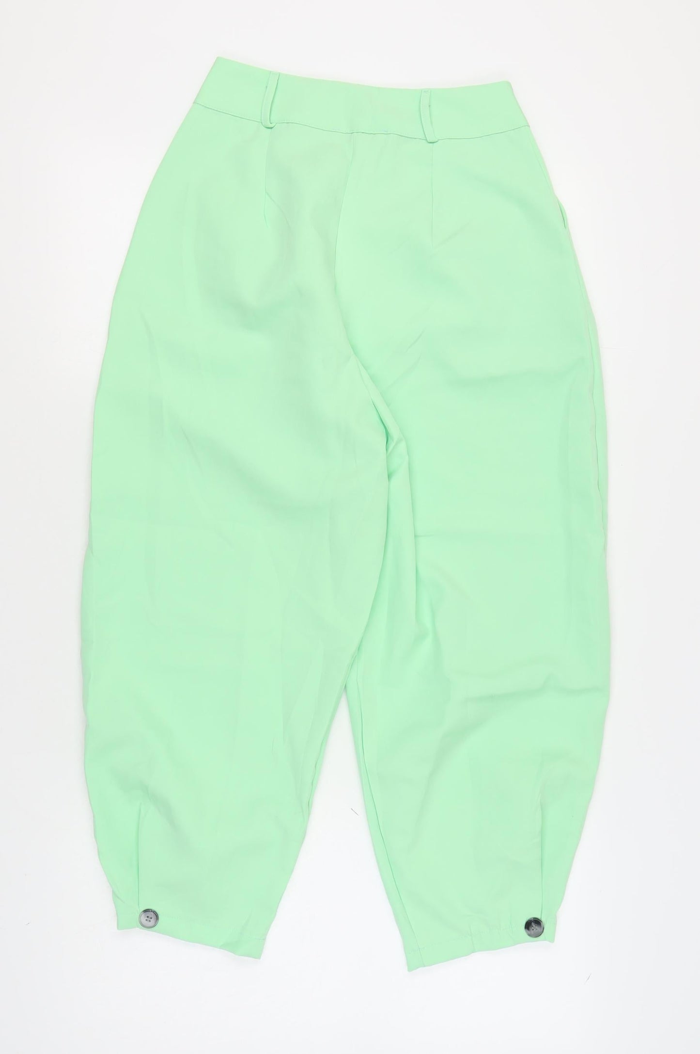 New Favori Women's Green Trousers M, Buttoned Casual Fit