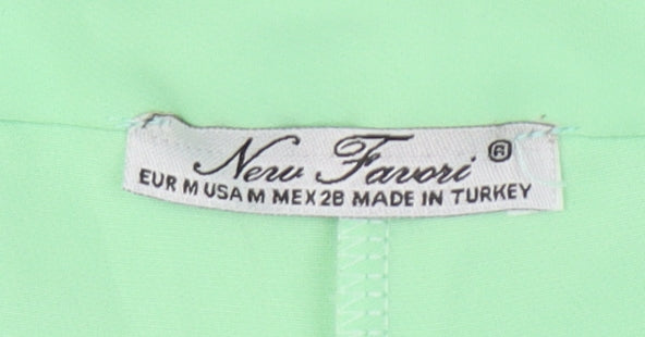 New Favori Women's Green Trousers M, Buttoned Casual Fit
