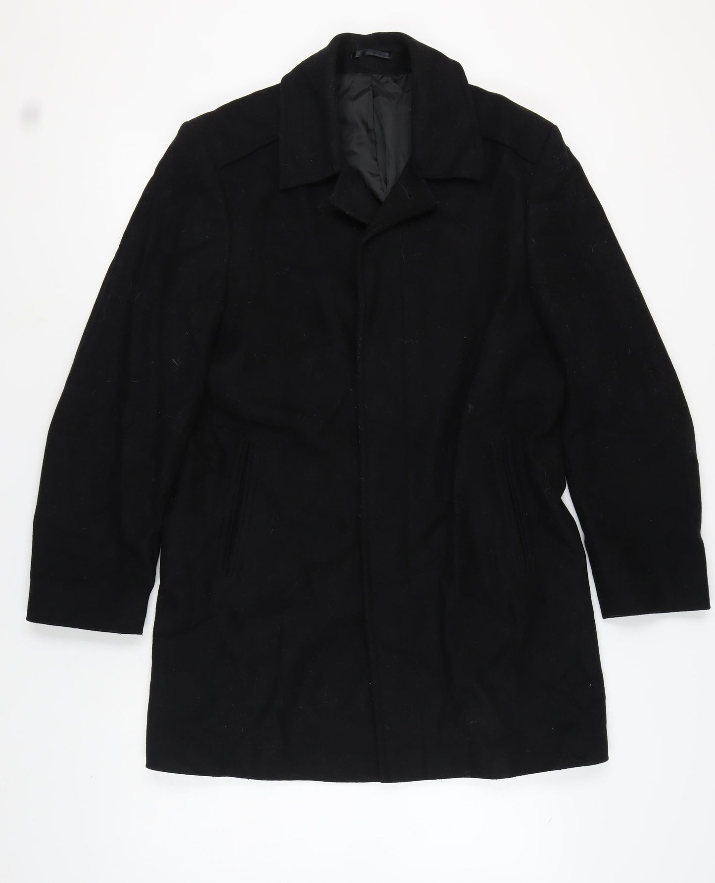 Mens UK Size M Scott & Taylor Black Overcoat