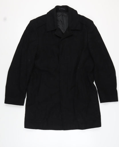 Mens UK Size M Scott & Taylor Black Overcoat