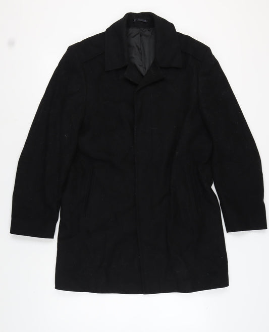 Mens UK Size M Scott & Taylor Black Overcoat