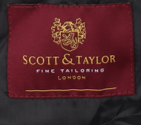 Mens UK Size M Scott & Taylor Black Overcoat