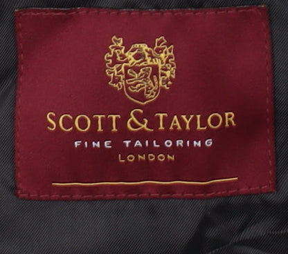 Mens UK Size M Scott & Taylor Black Overcoat