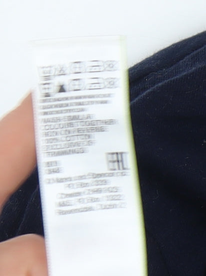 Marks and Spencer Men's Blue Cotton Funny T-Shirt M