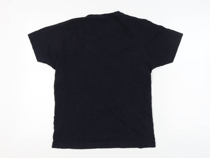 Mens UK Size S Continental Black  T-Shirt