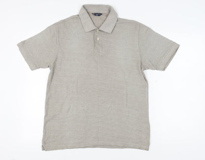 Marks and Spencer Men's Beige Polo Shirt M