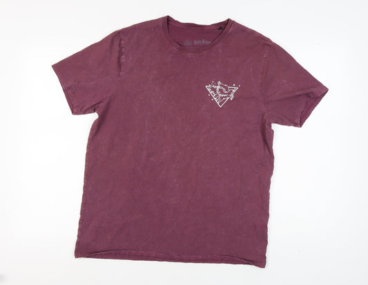 Mens UK Size L Harry Potter Purple  T-Shirt