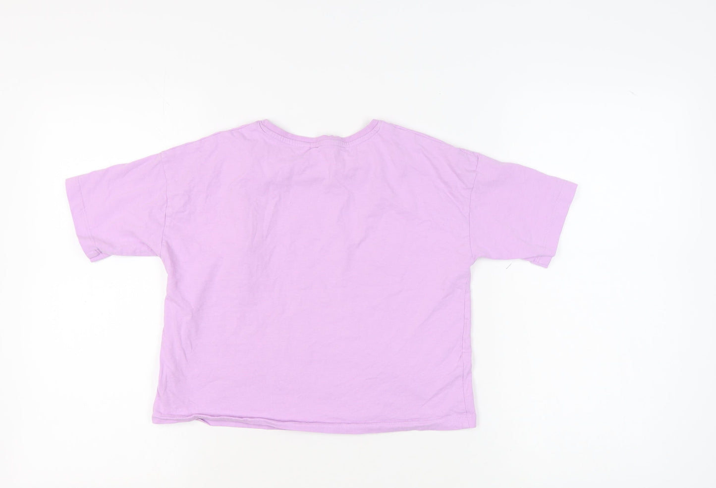 Next Girls Purple Basic T-Shirt Short Sleeve Cotton 11 Years