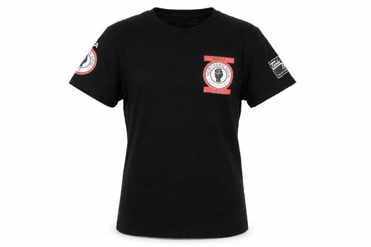 Front view of Tamla Motown Black unisex m t-shirt short sleeve