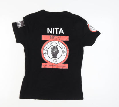 Tamla Motown Black Unisex M T-Shirt Short Sleeve