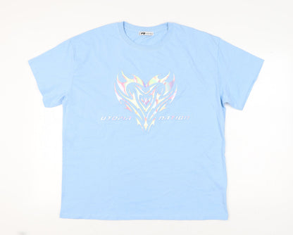 Womens UK Size XL FB Sister Blue Basic T-Shirt