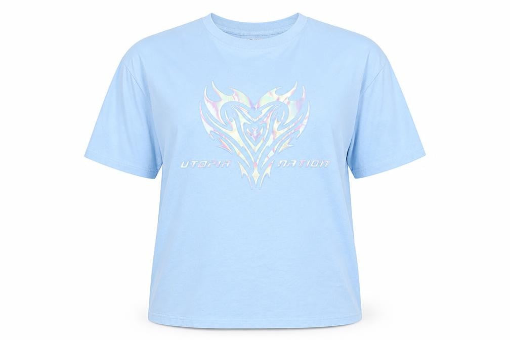 Womens UK Size XL FB Sister Blue Basic T-Shirt