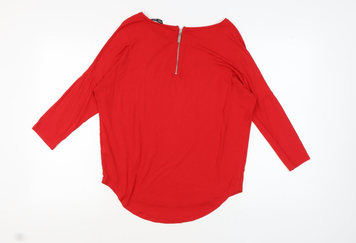 Womens UK Size 8 Select Red Basic T-Shirt
