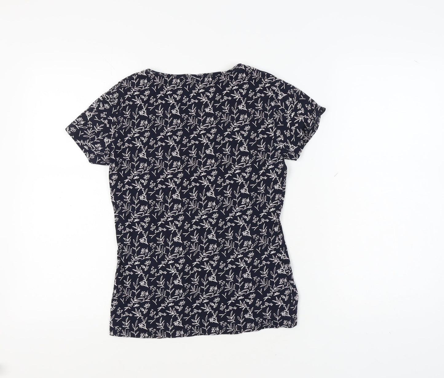 Womens UK Size S MNG Black Basic T-Shirt