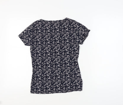 Womens UK Size S MNG Black Basic T-Shirt