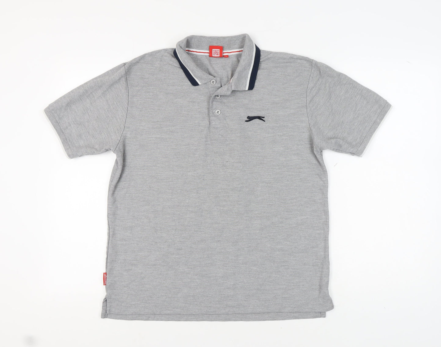 Slazenger Men's Grey Polo Shirt Size L